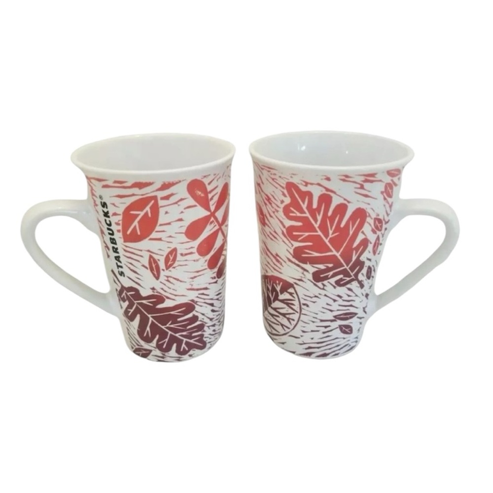 Starbucks Fall Leaves Ombré Leaf Mugs